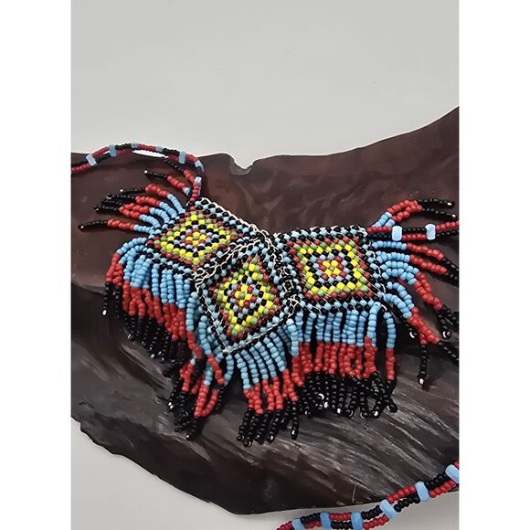 Vtg Native American Style Seed Bead Jewelry, Shank Buttons, Concho, Craft.. - Picture 16 of 16